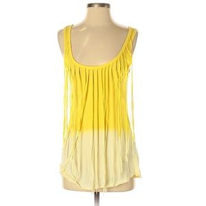 Zara Collection Yellow Ombré Fringe Tank Top